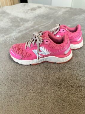 New Balance children’s Hot Pink Mesh Running Shoes